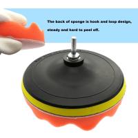 Esponja de Pulido Autoadhesiva 8 Piezas Set Para Muelas de Ruedas y Coche Adaptador de Taladro de Muelle de Floca de 3/5/7 pulgadas - details 1