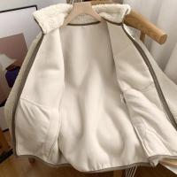 Chaqueta de Cuello Alto de Vellón de Lana de Oveja Caliente y Suelta para Otoño-Invierno - details 3