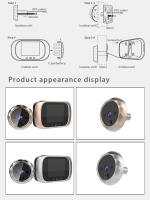 Mirilla electrónica puerta Visión nocturna seguro monitor Timbre inteligente - details 8