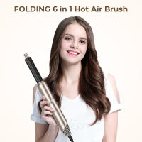 Nuevo peine de aire caliente multifuncional seis en uno secador de pelo plegable rizador peine de peinado automático peine de pelo liso - details 3