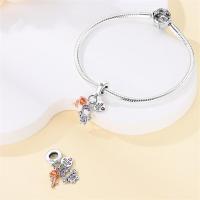 Pulsera de plata de dos tonos con colgante triple celestial de cuentas en forma de corazón para la fabricación de joyas - details 18
