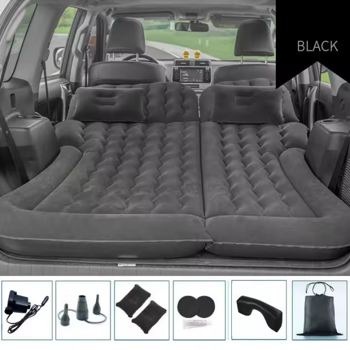 Colchón inflable portátil para acampar con almohadas y bomba de aire, cama de aire para coche, SUV, almohadilla para dormir - 1