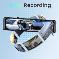 4K Car Rearview Mirror Dash CAM Camera,11.26 Inch IPS Touch Screen Wireless CarPlay