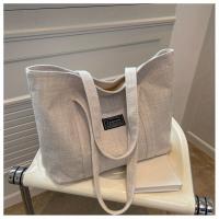 Bolso de mano de tela de cáñamo para mujer, bolso de hombro espacioso, bolso de mensajero versátil con cierre de cremallera, con múltiples bolsillos, para lavar a mano o limpiar en seco - details 29