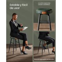Juego de 2 Taburetes de Bar Taburetes de Cocina, Taburetes de Desayuno, Cuero Sintético con Costuras 76,2 cm de Alto, Silla Comedor, Fácil Montaje, Negro - details 53