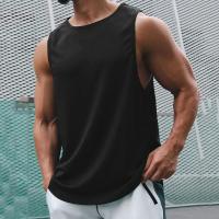 Camisetas deportivas sin mangas de secado rápido para hombre, camisetas sin mangas de malla para correr, entrenamiento, baloncesto, chalecos de gimnasio holgados, verano, maratón - details 4