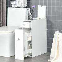 Estrecho 2 Cajones y Compartimiento Superior Tapa Lavabo Ducha 17x48x58 cm Blanco - details 6