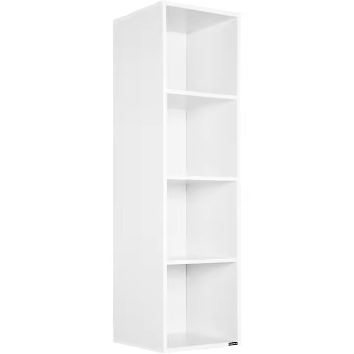 Estantería Vela Blanca 190x60x28cm 5 Estantes Librería Biblioteca Mueble Organizador Oficina - 1