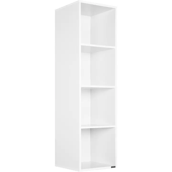 Estantería Vela Blanca 190x60x28cm 5 Estantes Librería Biblioteca Mueble Organizador Oficina - 1