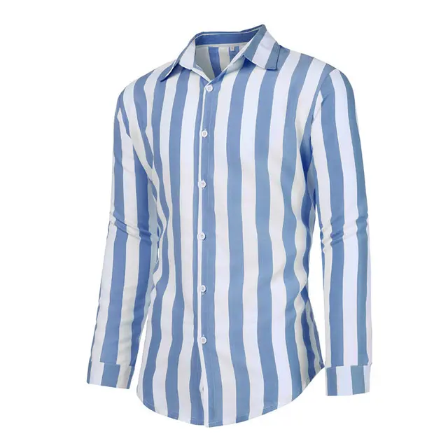Camisas de manga larga Ropa de calle Camisas con cuello vuelto - 1