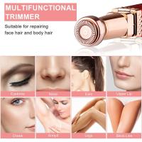 Epilador Eléctrico Portátil Para Mujeres 2 En 1 Recargable Por USB Eliminador De Vello Painless Para Bikini Cuidado Facial Y Cejas - details 8