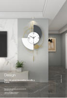 Reloj de Pared Dorado Reloj de Salón Grande Redondo 3D Reloj de Metal Silencioso Geométrico con Escala - details 0