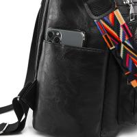 Mochila de cuero de alta calidad para mujer, bolso de hombro femenino Vintage, bolso de viaje antirrobo, Mochilas escolares para niñas - details 23