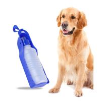 Botella de agua plegable para perros, bebedero portátil de plástico de 500ML, alimentador de agua potable para viajes al aire libre - details 1