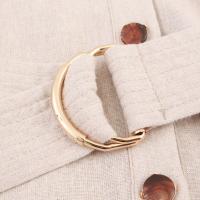 Ropa de mujer europea y americana con mini vestido de mezcla de lino con cinturón - details 9