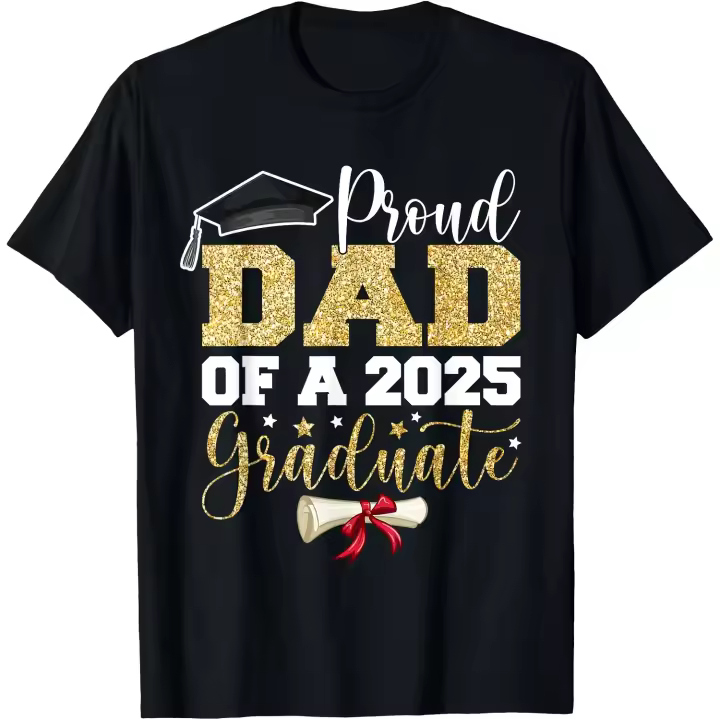 Orgulloso padre de un graduado de 2025 Clase de 2025 Camiseta de graduación para hombre - 1