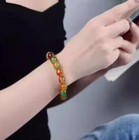 Pulsera de cristal de ágata de pavo real natural para mujeres y hombres, pulsera de riqueza, amuleto de buena suerte, joyería - details 6