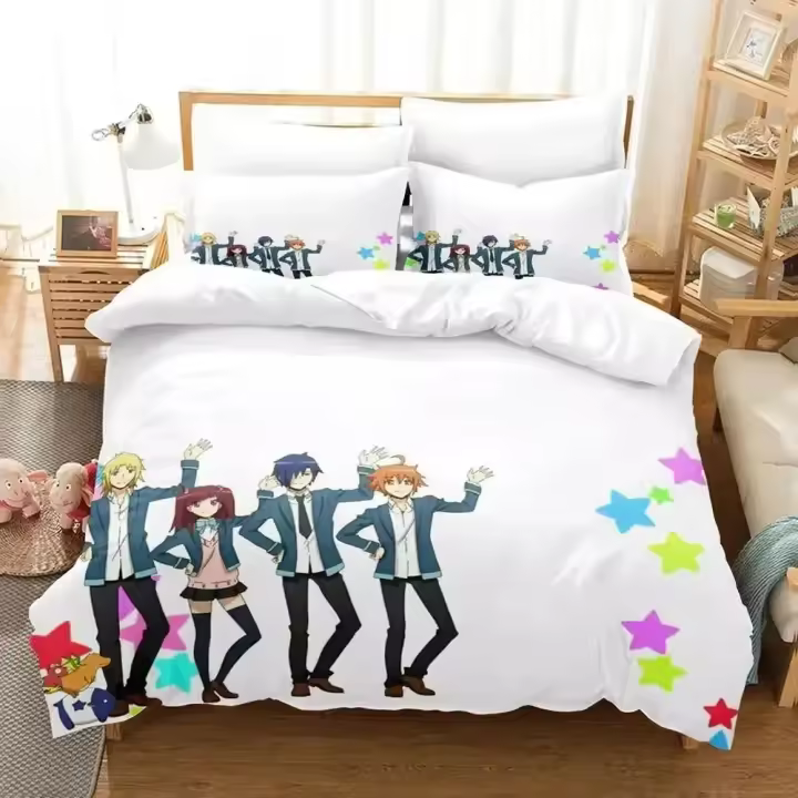 Juego de cama con estampado 3D de Anime, moda de cómo mantener una momia, para niños y niñas, tamaño doble, tamaño Queen, funda nórdica, funda de almohada, cama, dormitorio de adultos - 1