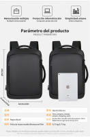 Mochila de viaje de gran capacidad para hombre, bolsa para ordenador portátil de negocios con carga USB, bolso personalizable para exteriores - details 13