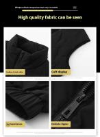 Chaleco informal de invierno para hombre estándar 90%, chaqueta con chaleco con cremallera larga, diseño sin mangas impermeable - details 1