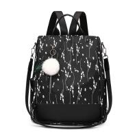 Mochila Con Estampado Floral Para Mujer, Bolsa De Viaje Informal, Con Bola De Pelo, De Gran Capacidad, Nueva - details 8