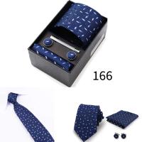 Caja de regalo de corbata para hombre con corbatas, pañuelos, gemelos, pinzas para corbata, conjuntos de 6 piezas, corbatas formales para festivales de bodas y negocios en grupo - details 5