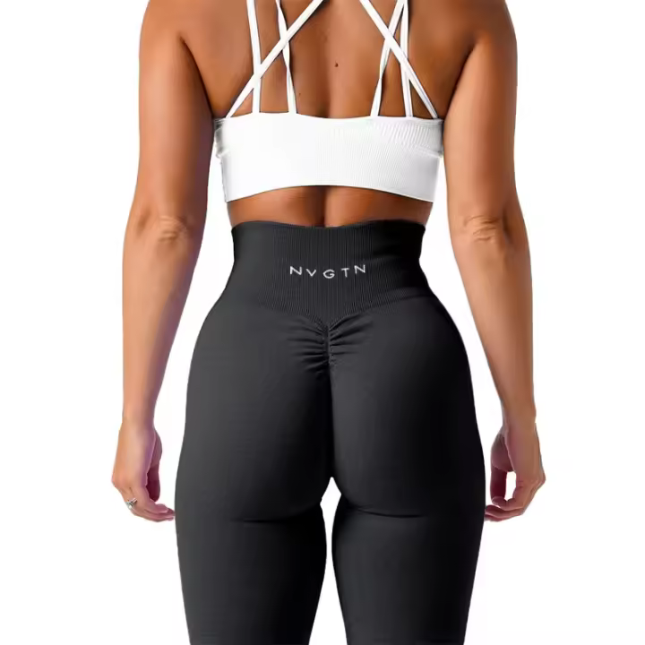 mallas moteadas sin costuras para mujer, mallas suaves de entrenamiento, trajes de Fitness, pantalones de Yoga - 1