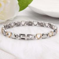 Pulsera magnética de acero inoxidable para mujer, brazalete con superimán, elegante, ajustable, regalo de joyería - details 0