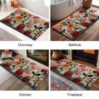 Alfombra de Baño Antideslizante Alfombra de Cachemira de Imitación para el Hogar con Patrón 40*60cm - details 7
