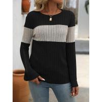 2025 Camiseta de Manga Larga para Mujer, Moda Otoño Invierno, Top de Cuello Redondo, Ropa Popular Coreana para Mujeres - details 3