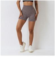 Shorts de Yoga de Cintura Alta Leggings de Fitness sin Costuras para Mujer - details 17