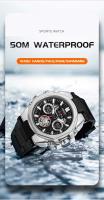 SMAEL Relojes deportivos Reloj despertador con pantalla LED digital resistente al agua 8098 Relojes de pulsera de cuarzo analógicos de moda joven para hombres - details 4
