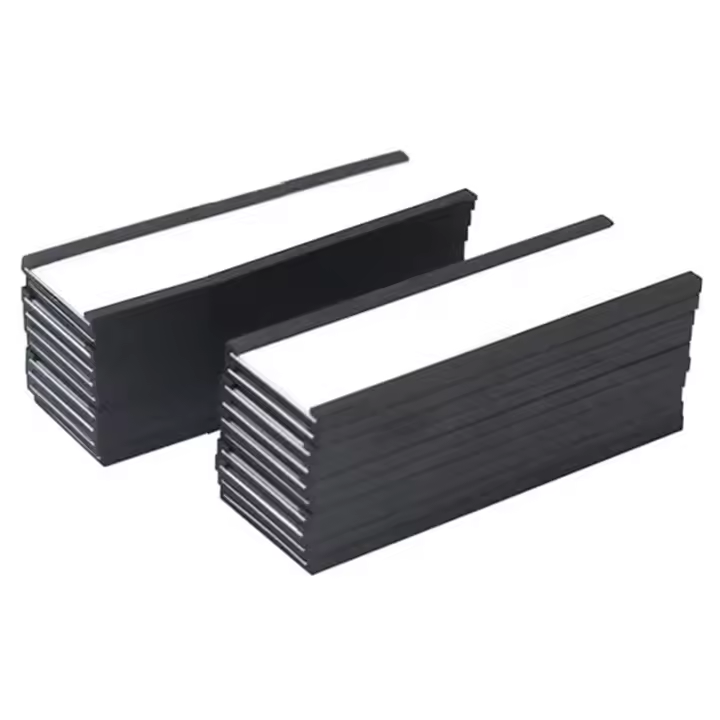 Soporte magnético para etiquetas, 4x1,57 pulgadas, 20 paquetes, canal C, tarjetas de papel blanco, película protectora, imán fuerte, libre de suciedad, extraíble - 1