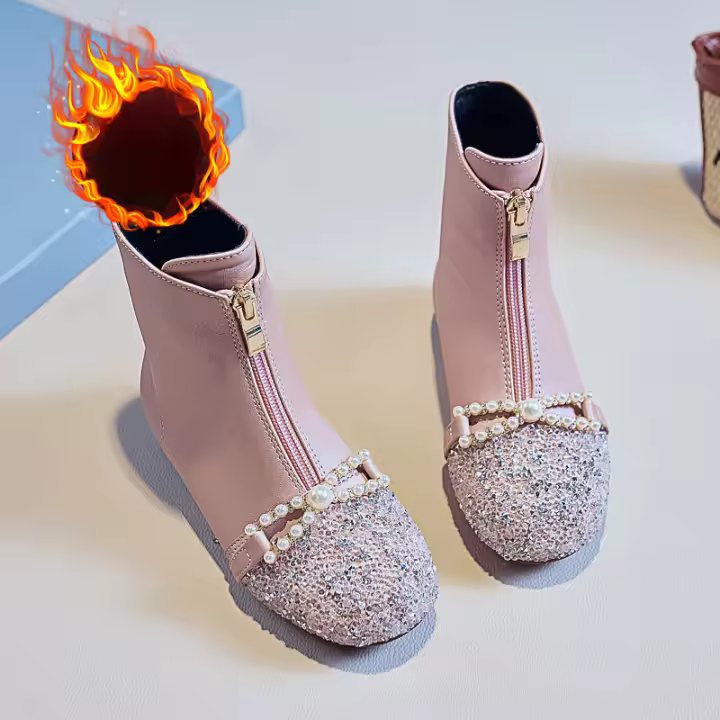 Nuevo Bebé Polar Rendimiento Princesa Cristal Botas - 1