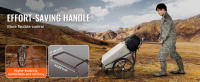 SucceBuy Deer Cart - Transportador de juegos plegable con capacidad de 500 libras. Rueda de goma grande de 17" y mango ergonómico. Resistente - details 2