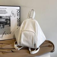 Bolso de hombro de Color sólido a la moda, cremallera del bolso, bolso cruzado de cuero de PU, mochila impermeable para mujer, mochila de viaje - details 1