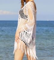 Nuevo Bikini de manga larga para playa, falda de punto hueca tejida a mano, - details 11