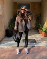 Abrigo de piel para mujer, chaqueta informal holgada de alta gama con solapa versátil, a la moda, novedad de invierno - details 5