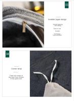 Juego de Ropa de Cama de Lujo Sencillo Cubierta de Edredón de Vellón de Copo de Nieve Engrosado para Invierno Colores Sólidos Gris Amarillo - details 14