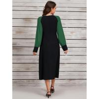 Vestidos de Primavera Otoño 2025 para Mujer Moda Coreana Cuello Redondo Empalmado Vestido de Manga Larga en Promoción - details 15