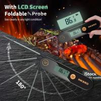 Termómetro digital para carne Inkbird IHT-1X, dispositivo con sonda plegable, resistente al agua IPX5, recargable, utilizado para asar y freír - details 3