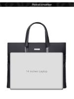 Bolso para ordenador portátil de negocios, maletín de alta calidad, bolso oficial para hombre, gran capacidad, impermeable, negro, azul y gris - details 5