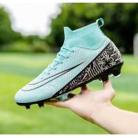 Zapatos deportivos de entrenamiento anchos para fútbol TF AG FG de tobillo alto antideslizantes Foo para interiores de césped para hombres y mujeres - details 3