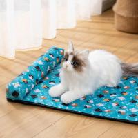 Estera plegable de seda de hielo para perros, alfombrilla refrescante impermeable para mantener el enfriamiento de gatos y mascotas, cama suave antideslizante para dormir para perros para todas las estaciones - details 6