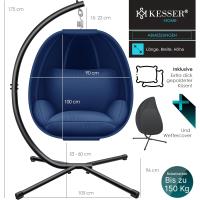 Hamaca de Lujo Marco y Cojín de Asiento Suave Cojín Lateral Cojín de Asiento y Respaldo Cesta - details 33