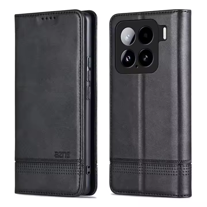 Funda con tapa de PU para Xiaomi 15, 15 Pro, conjunto de protección de cuero magnético duradero a prueba de golpes - 1