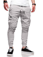 Pantalones largos deportivos informales con cordón tridimensional, ajuste holgado y cansado, - details 18