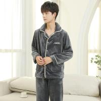 Pijama de Franela Gruesa Dulce Suavidad de Alta Calidad Comodidad Casual para Hombres en Invierno - details 3