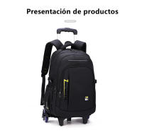Mochila grande con ruedas Mochila compacta carro extensible - Diseño Ergonómico - Amplio Espacio de Almacenamiento - Bolsillos Multifuncionales - details 12
