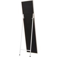Espejo de Pie, de Cuerpo Entero, Marco de Plástico, Forma Rectangular de 37x157 cm, para Dormitorio, salón, Cuarto de baño, Pasillo Blanco o Negro (Blanco) - details 4